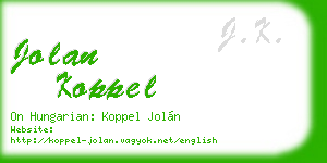 jolan koppel business card