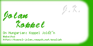 jolan koppel business card